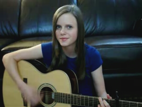 tiffany alvord in her jul 7, 2008 video, performing her original song ~That Kiss~